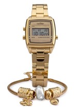 Ficha técnica e caractérísticas do produto Kit Relógio Condor Mini Digital Dourado Feminino COJH512AC/4D