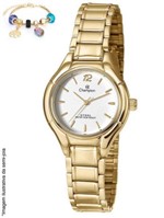 Ficha técnica e caractérísticas do produto Kit Relógio Feminino Champion Dourado + Pulseira com Berloques - CN28311S