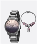 Ficha técnica e caractérísticas do produto Kit Relógio Feminino Mondaine 53606LPMVSE9