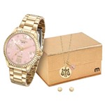 Kit Relógio Feminino Analógico Mondaine 94854lpmkde1k1 Dourado