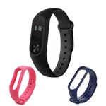 Ficha técnica e caractérísticas do produto Kit Relógio Inteligente Xiaomi com 2 Pulseiras Adicionais Azul e Rosa