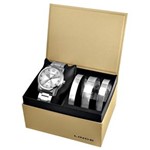 Ficha técnica e caractérísticas do produto Kit Relógio Lince Orient Feminino Prata 50 Metros Lrm4391l