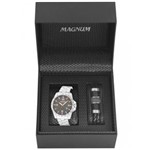 Kit Relógio Magnum Masculino Pulseira Prata - MA34978C