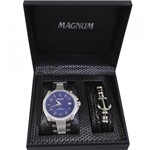 Kit Relógio Masculino Magnum Ma336200 - Prata