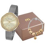 Ficha técnica e caractérísticas do produto Kit Relógio Mondaine Feminino 53668LPMVBE3K1