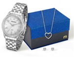 Kit Relógio Mondaine Feminino com Brincos e Colar 94865L0MKNE4K2