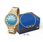 Kit Relógio Mondaine Feminino Pulseira Infinito 53533LPMVDE3K5