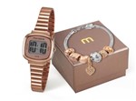 Ficha técnica e caractérísticas do produto Kit Relógio Mondaine Feminino Quartz Ref.: 53717LPMVRE2K1