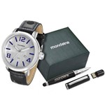 Kit Relógio Mondaine Masculino com Caneta Pen Drive 94791g0mvnh1k1