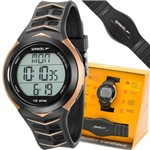 Ficha técnica e caractérísticas do produto Kit Relógio Speedo Masculino Preto Monitor Cardíaco 80621G0EVNP3