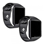 Kit 2 Relógios Smartwatch A1 Original Touch Bluetooth Gear Chip - a Smart