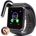 Kit Smartwatch Y1 + Fone de Ouvido Bluetooth I7 - Relógio Celular Inteligente Chip Android Ios (PRETO)
