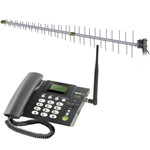 Ficha técnica e caractérísticas do produto Kit Telefone Celular Fixo PROKD-6000 Preto - Proeletronic