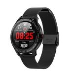 Ficha técnica e caractérísticas do produto L9 Bluetooth Relógio Inteligente Pulseira Fitness Sport Tracker Aço Preto Unisex Impermeável