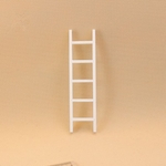 Ficha técnica e caractérísticas do produto Ladder Mini Branco Madeira para 01:12 Doll House Acessórios Toy Crianças Wonderful