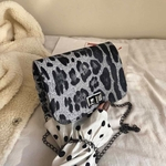 Ficha técnica e caractérísticas do produto Ladies Leopard Quadrado Pequeno Saco Moda Casual Shoulder Messenger Bag saco do telefone