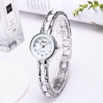 Ficha técnica e caractérísticas do produto Ladies Mulheres Pulseira Moda Eletrônico Assista Simples Artificial Diamante Relógio de pulso