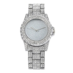 Ficha técnica e caractérísticas do produto Lady Casual Relógios Rodada Dial relógio de quartzo completa Rhinestone Veja com Diamante Strap Alloy