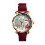 Ficha técnica e caractérísticas do produto Lady Feliz Natal Quartz Relógio Papai Noel cervos Moda Alloy Banda analógico relógio de pulso