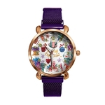 Ficha técnica e caractérísticas do produto Lady Feliz Natal relógio de quartzo presente do boneco de neve Moda Alloy Banda analógico relógio de pulso