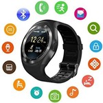 Lançamento Relógio Inteligente SmartWatch Y1 - Chip - Camera -Bluetooth