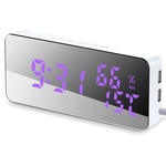 Ficha técnica e caractérísticas do produto LED espelho Relógio Despertador de Mesa Digital de Temperatura Relógio Despertador Snooze