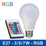 Ficha técnica e caractérísticas do produto Led Rgb E27 Controle Remoto Luz Mudando A Cor Do Spotlight Regulável Férias Lamp 85-265v Magia