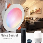 Ficha técnica e caractérísticas do produto Niceday LED Smart WiFi Downlight 85- 265V Trabalho 12W com Alexa Página inicial do Google Voice Control