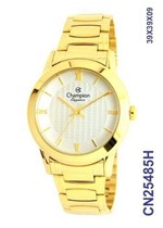 Ficha técnica e caractérísticas do produto Lindo Relógio Feminino Dourado Luxo Casual Champion Cn25485h