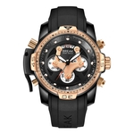 Ficha técnica e caractérísticas do produto BREAK 5601 Fashion Men Large Dial Chronograph Calendar Waterproof Quartz Sport Wrist Watch Redbey