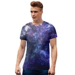 Ficha técnica e caractérísticas do produto Luva Moda 3d Estrelado Impressão Curta T-shirt Para As Mulheres Homens