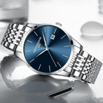 Ficha técnica e caractérísticas do produto Luxo dos homens relógios de quartzo Ultra pulso fina relógios impermeável Sport Watch