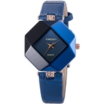Ficha técnica e caractérísticas do produto Luxo Irregular Marca Mulheres Homem Relógios Casual Pulseira azul Fecho Pulseira