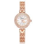 Ficha técnica e caractérísticas do produto LVPAI Women Heart Rhinestone Wristwatch Ladies Alloy Quartz Bracelet Dress Watch Girls Fashion Gift Clock relogio feminino