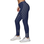 Ficha técnica e caractérísticas do produto Malha padrão da cópia Leggings fitness Leggings For Women Sporting Workout Leggins Elastic Magro Preto brancas calças Calças Leggings