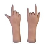 Ficha técnica e caractérísticas do produto Manequim Feminino De Silicone Mãos Falsas Jóias Relógios Exibição Manequim Mão