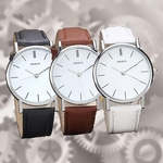 Ficha técnica e caractérísticas do produto Marca de luxo de Genebra Mulheres Vestido relógios pulseira de couro analógico de pulso de quartzo