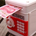 Mealheiro Mini Atm Dinheiro cofre eletrônico Moedas senha mastigação depósito em dinheiro máquina for Children