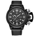 Ficha técnica e caractérísticas do produto Men Watch Male Leather Automatic date Quartz Watches Mens Luxury Brand Waterproo