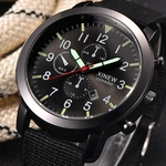 Ficha técnica e caractérísticas do produto Rel¨®gio de pulso do esporte Mens militar do ex¨¦rcito Quartz Black Watch Dial Data de Luxo