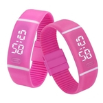 Ficha técnica e caractérísticas do produto Mens Womens Rubber LED Watch Data Sports Pulseira Digital rel¨®gio de pulso HOT