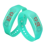 Ficha técnica e caractérísticas do produto Mens Womens Silicone LED Watch Data Sports Pulseira Digital rel¨®gio de pulso SB