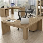 Ficha técnica e caractérísticas do produto Mesa de Escritório Angular Me4116 Amendoa - Tecno Mobili