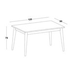 Ficha técnica e caractérísticas do produto Mesa de Jantar Retangular Novita 120cm - Preto