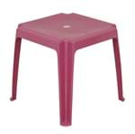 Ficha técnica e caractérísticas do produto Mesa Plástico Quadrada Infantil Rosa 45x45x45cm