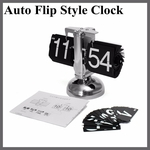 Ficha técnica e caractérísticas do produto Metal Retro Vintage Auto Flip Estilo Stand Relógio Escala Design de Engrenagem Interna Operado Retro Room Desk Relógio de Mesa