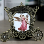 Ficha técnica e caractérísticas do produto Metal Vintage Carriage Photo Frame - 3 "x 3" decorativo Molduras - Grande Baby Gift & presente de casamento