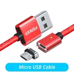 Ficha técnica e caractérísticas do produto Micro USB Cable Magnetic Cable 3A Fast Charge 1m 2m Android Mobile Quick Charging Magnet Cord Dust Plug Phone Data Cord