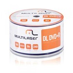 Midia DVD+R Dual Layer 08X - 50 UN. Shrink Imprimivel Branco DV047 Multilaser