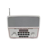 Ficha técnica e caractérísticas do produto Mini Caixa Som Portátil Ws-1813 Bluetooth Usb Radio Branco